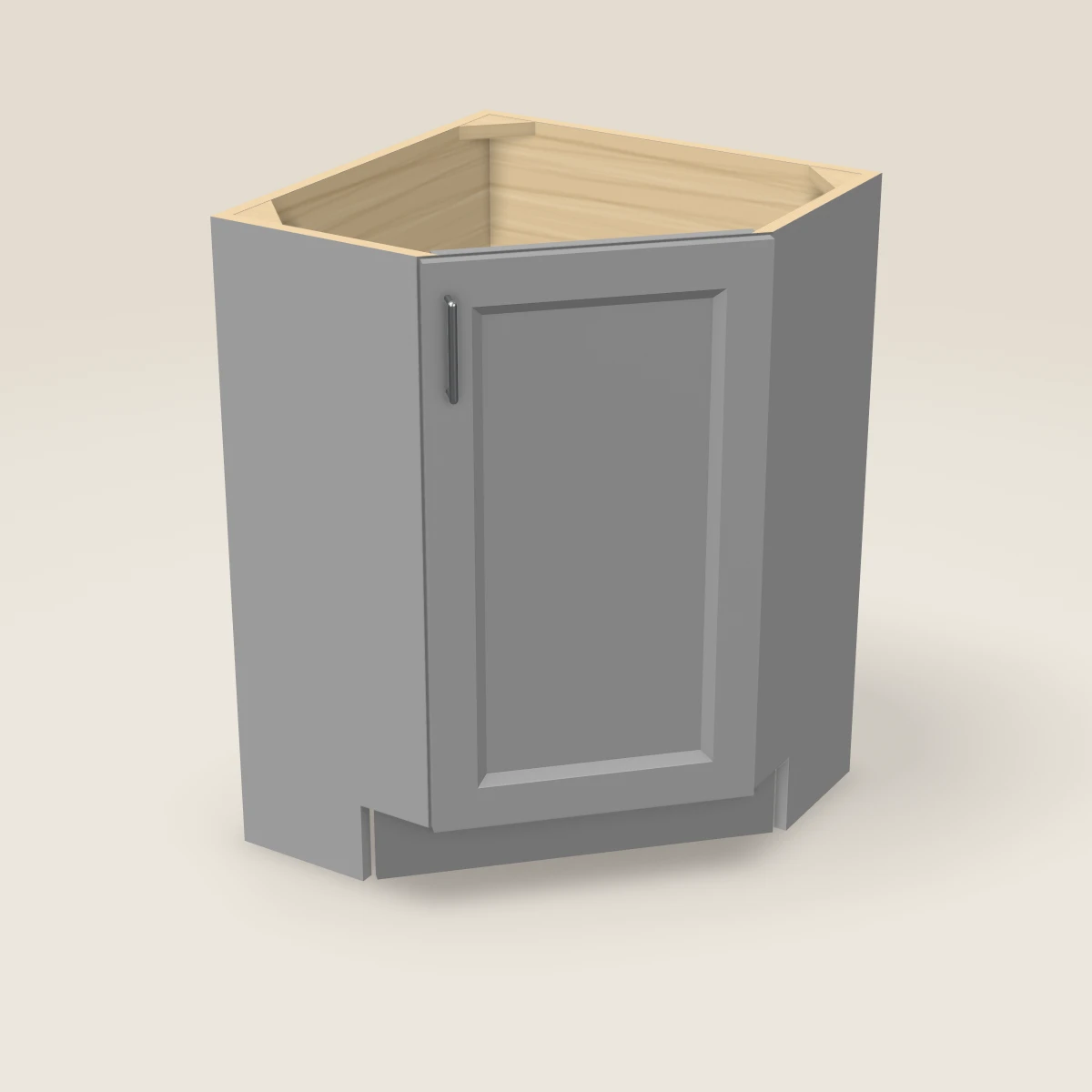 24" Base End Corner Cabinet, 3D picture