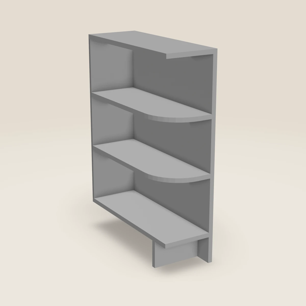 9" Base End Shelf, 3D picture