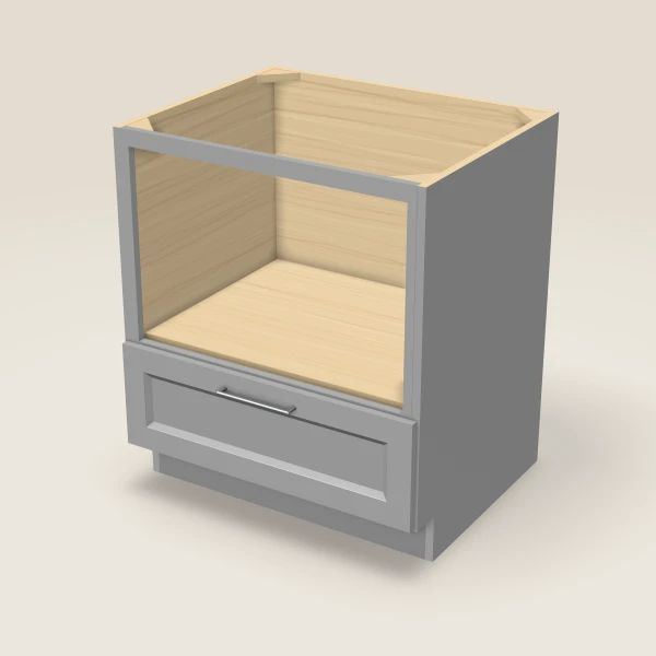 30" Base Microwave Cabinet, 3D picture