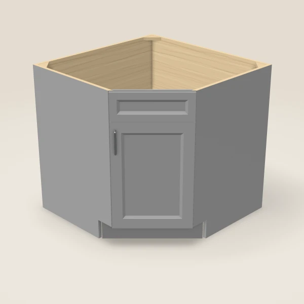 36" Base Corner Diagonal Sink Cabinet, 3D picture