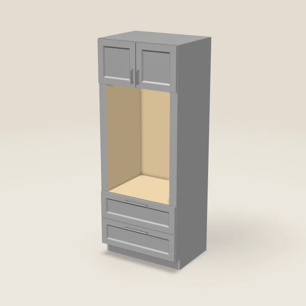 33" Wall Oven Pantry — 84" High, 3D picture