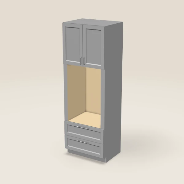 33" Wall Oven Pantry — 96" High, 3D picture