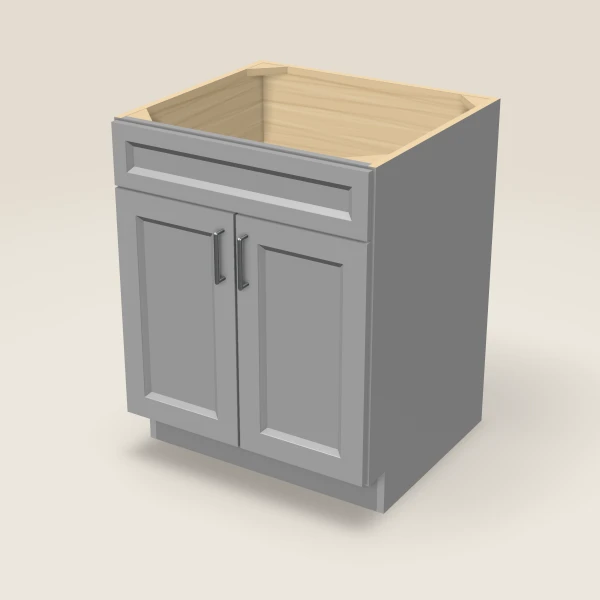 27" Sink Base Cabinet, 3D picture