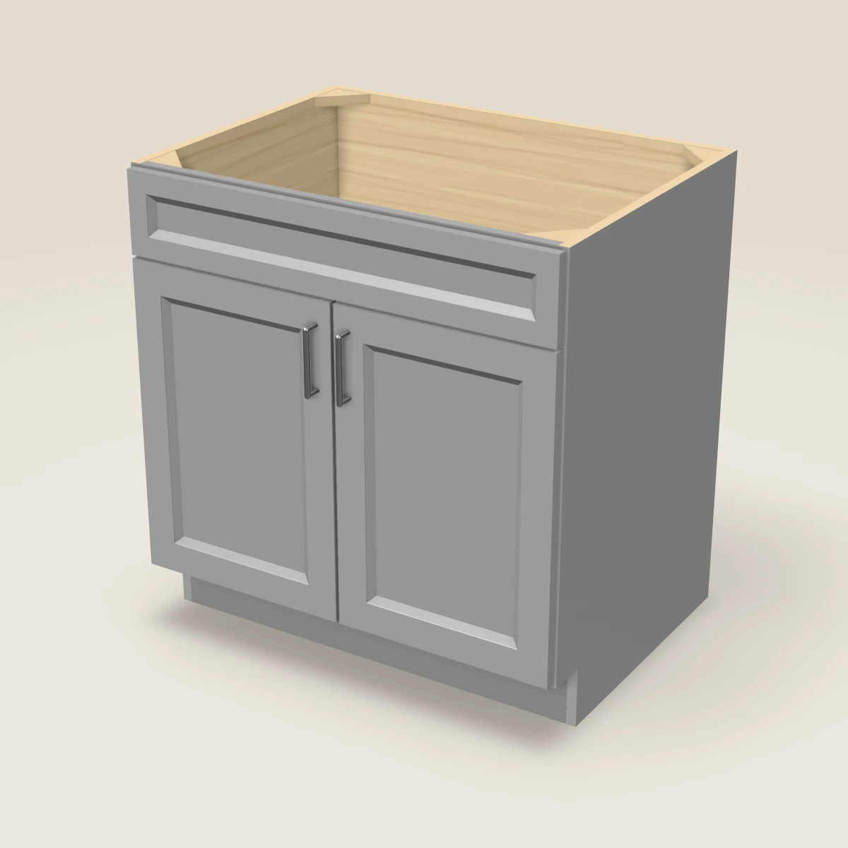33" Sink Base Cabinet, 3D picture