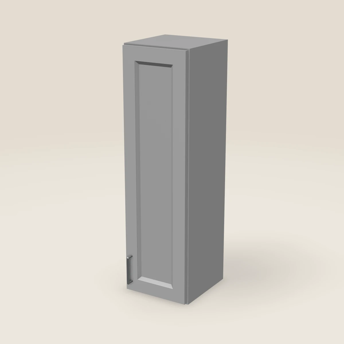 12" Single Door Wall Cabinet — 42" High, 3D picture