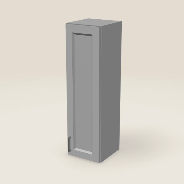 12" Single Door Wall Cabinet — 42" High, 3D picture