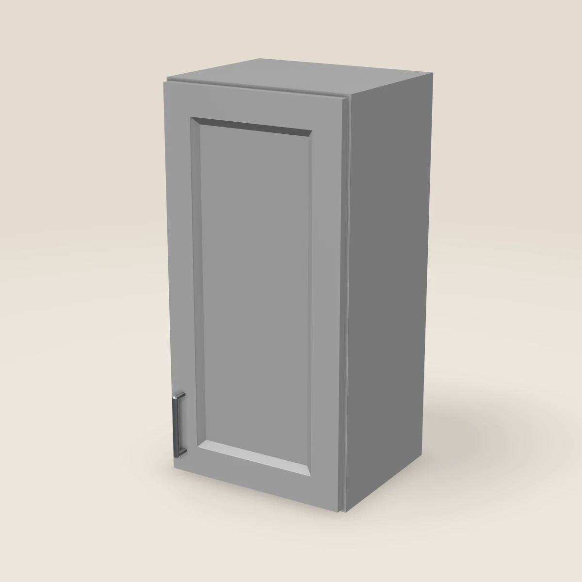15" Single Door Wall Cabinet — 30" High, 3D picture