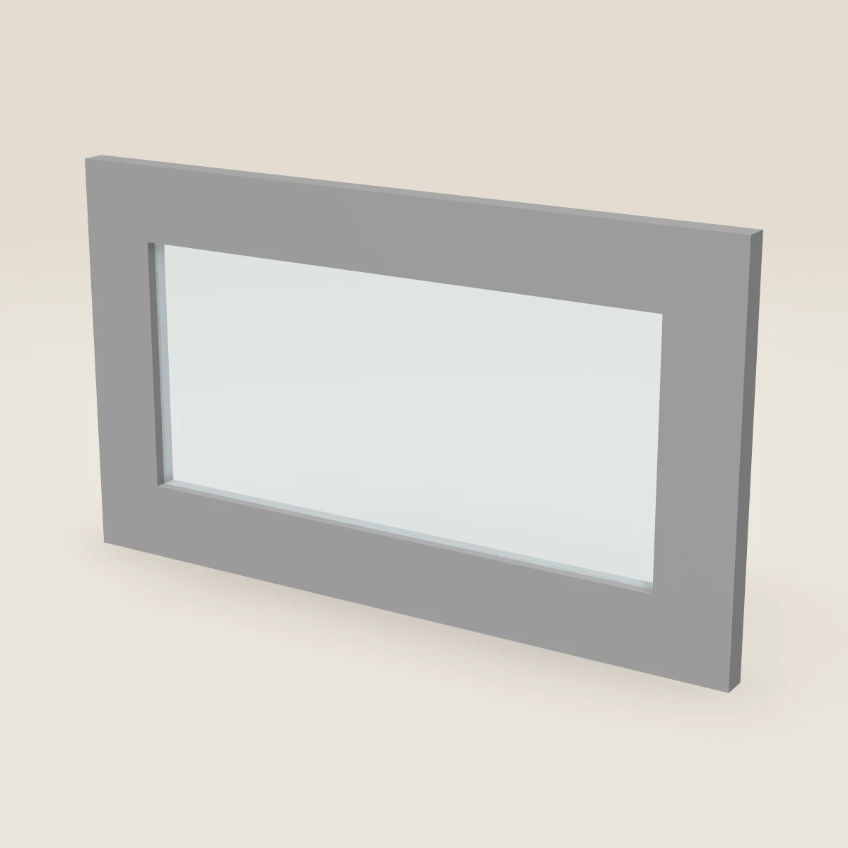 21" Wall Cabinet Glass Door — 12" High, 3D picture