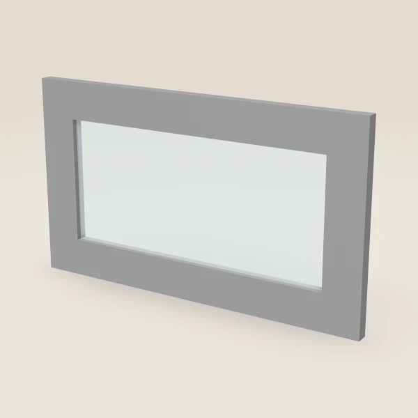 21" Wall Cabinet Glass Door — 12" High, 3D picture