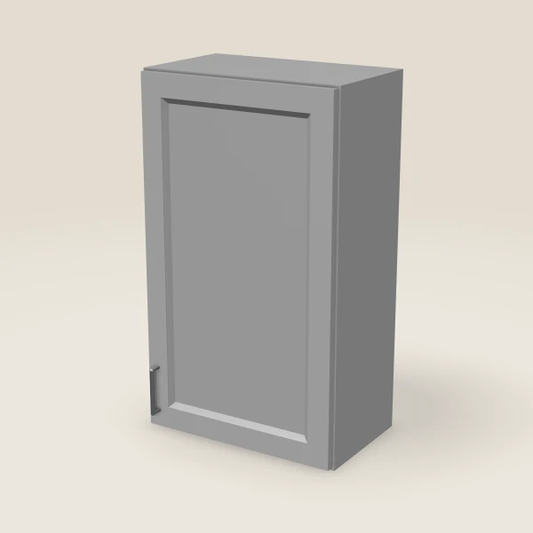21" Single Door Wall Cabinet — 36" High, 3D picture