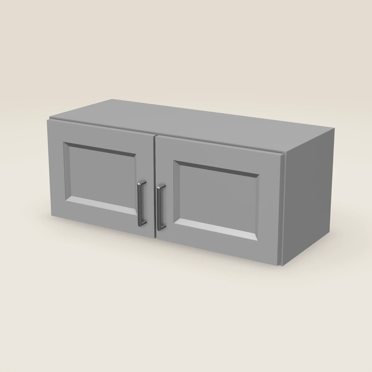 30" Double Door Wall Cabinet — 12" High, 3D picture