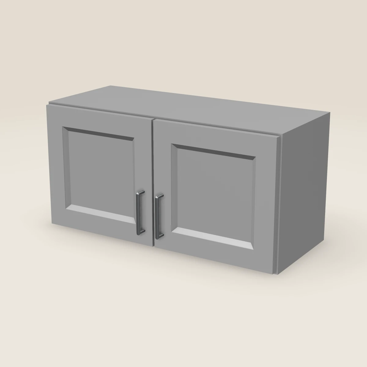 30" Double Door Wall Cabinet — 15" High, 3D picture