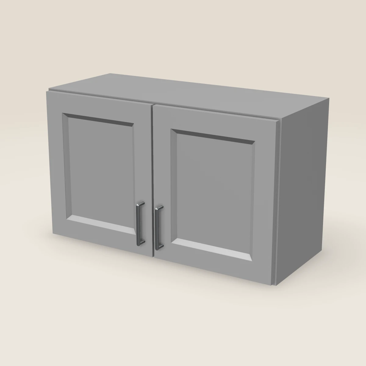30" Double Door Wall Cabinet — 18" High, 3D picture