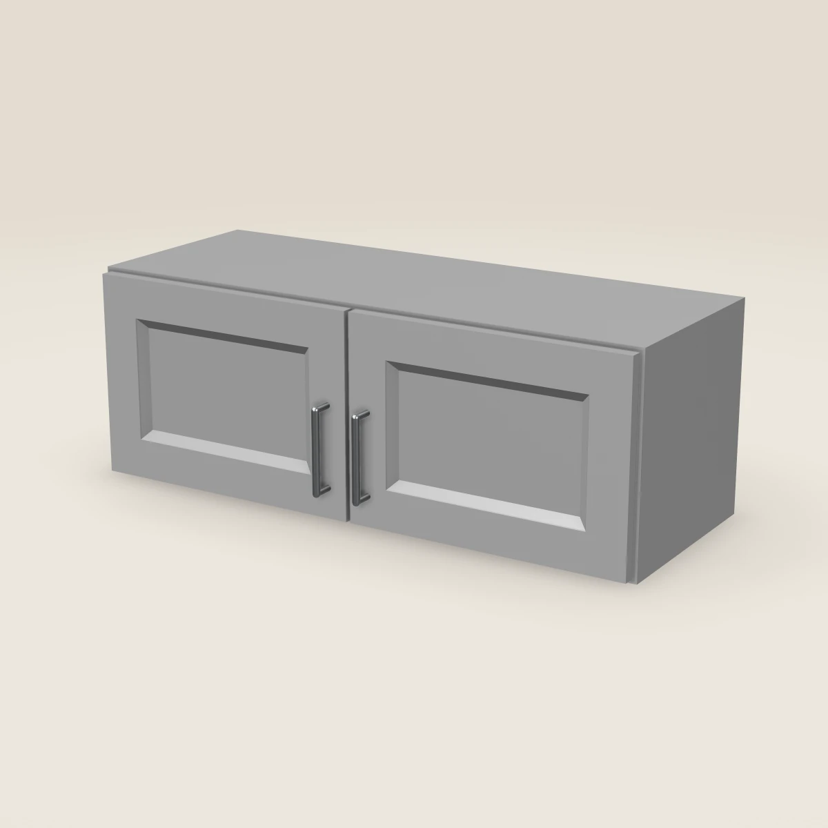 33" Double Door Wall Cabinet — 12" High, 3D picture