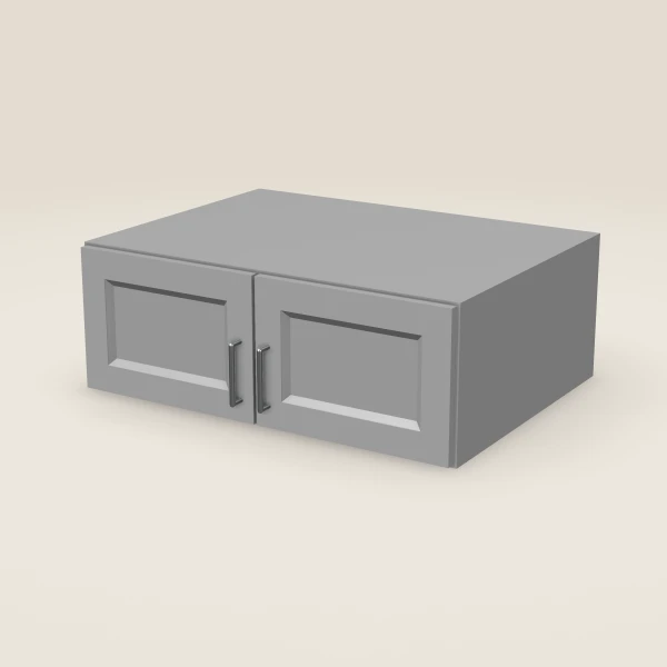33" Double Door Wall Cabinet — 12" High, 3D picture