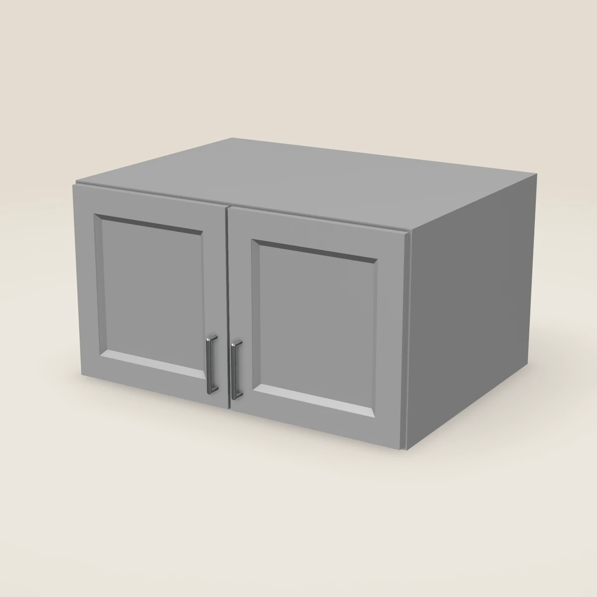 33" Double Door Wall Cabinet — 18" High, 3D picture