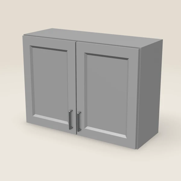 33" Double Door Wall Cabinet — 24" High, 3D picture