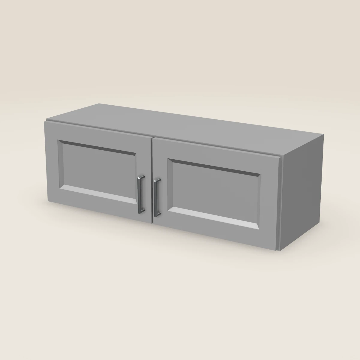 36" Double Door Wall Cabinet — 12" High, 3D picture