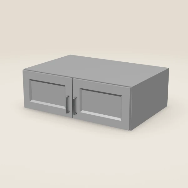 36" Double Door Wall Cabinet — 12" High, 3D picture