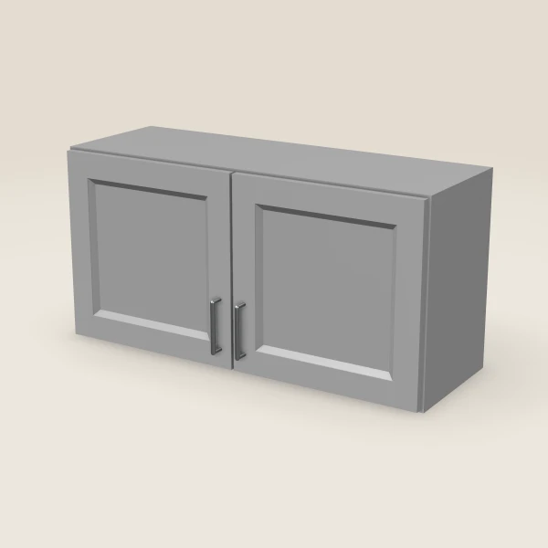36" Double Door Wall Cabinet — 18" High, 3D picture