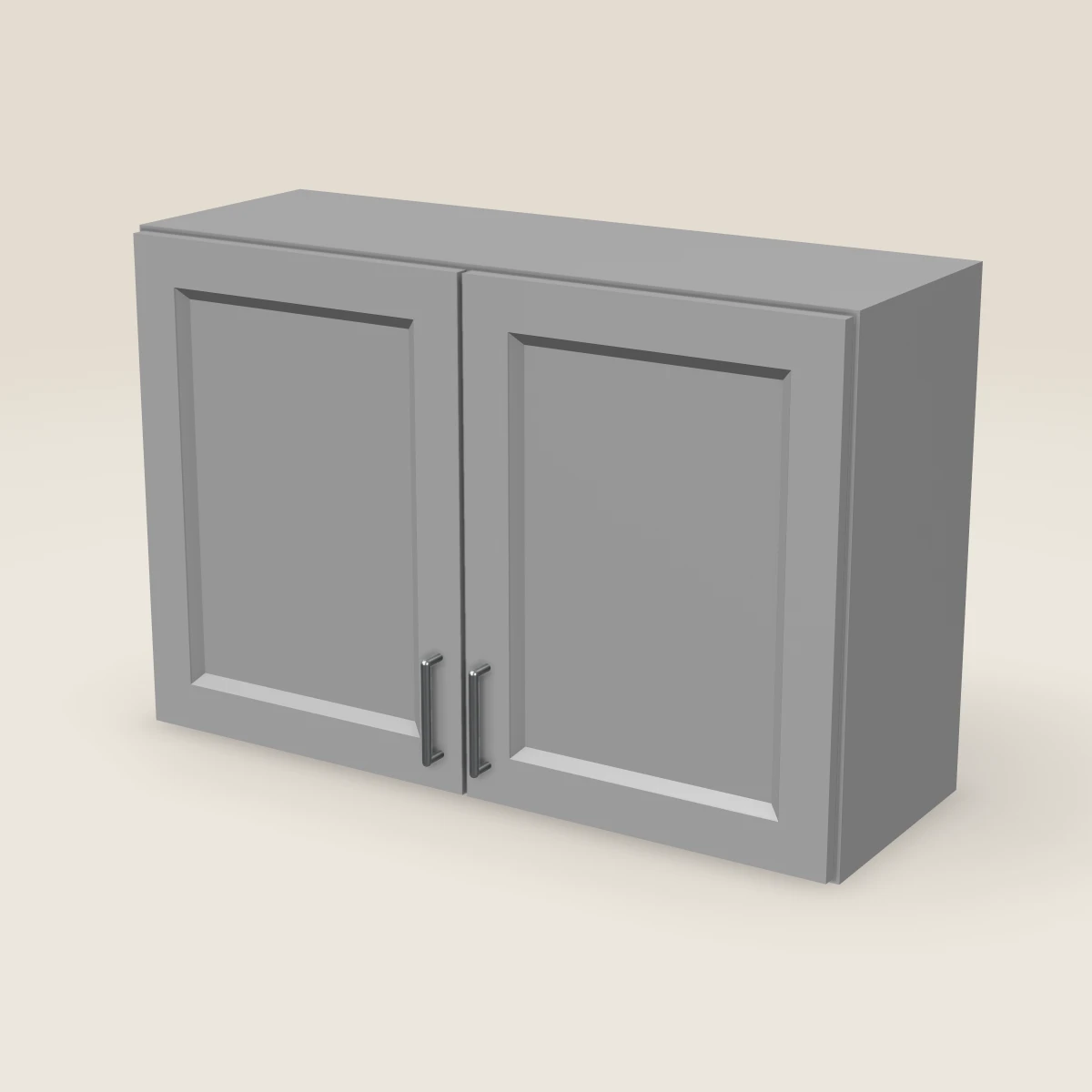 36" Double Door Wall Cabinet — 24" High, 3D picture