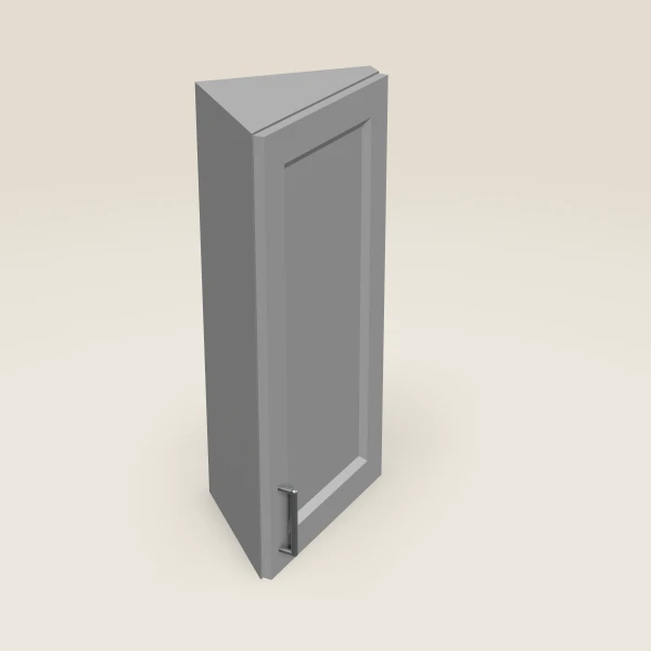 12" Wall Angle Corner Cabinet — 30" High, 3D picture