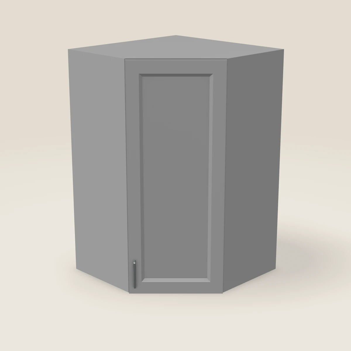 27" Wall Diagonal Corner Cabinet — 42" High, 3D picture