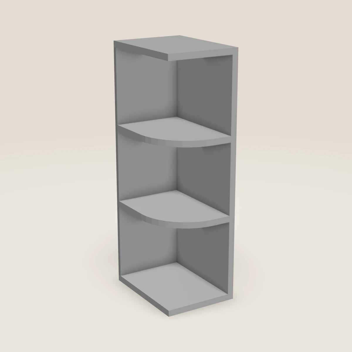 9" Wall End Shelf Cabinet — 30" High, 3D picture