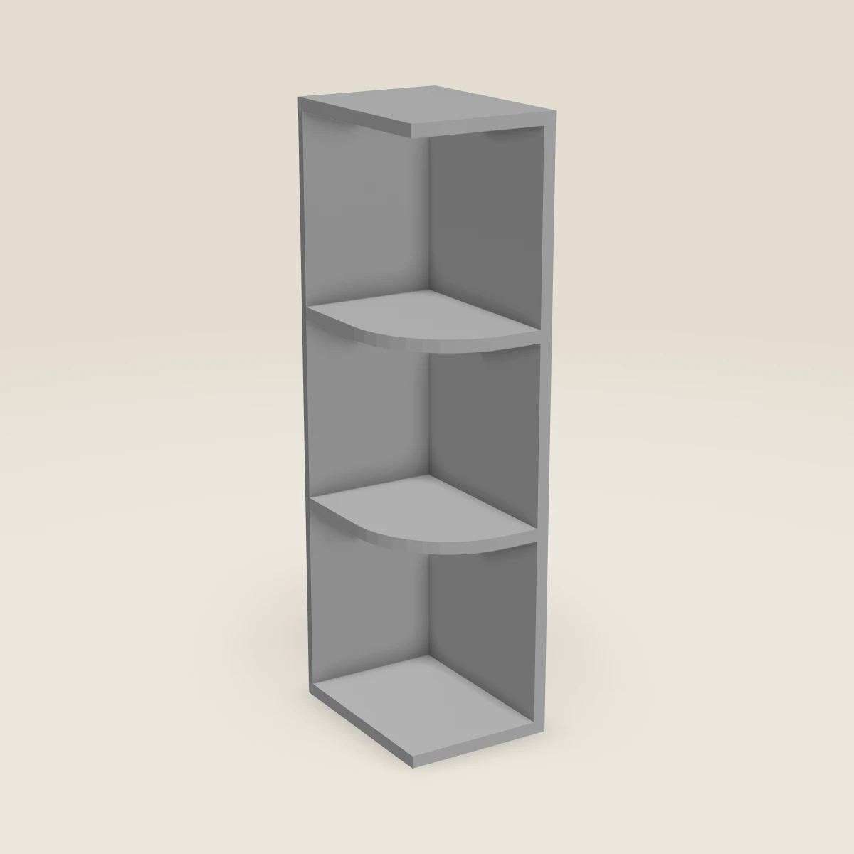 9" Wall End Shelf Cabinet — 36" High, 3D picture