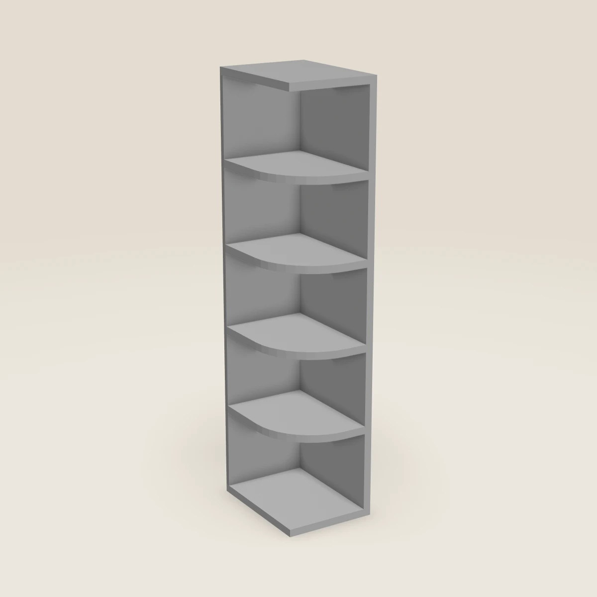 Gabinete de pared con repisa de extremo de 9" — 42" de alto, imagen en 3D