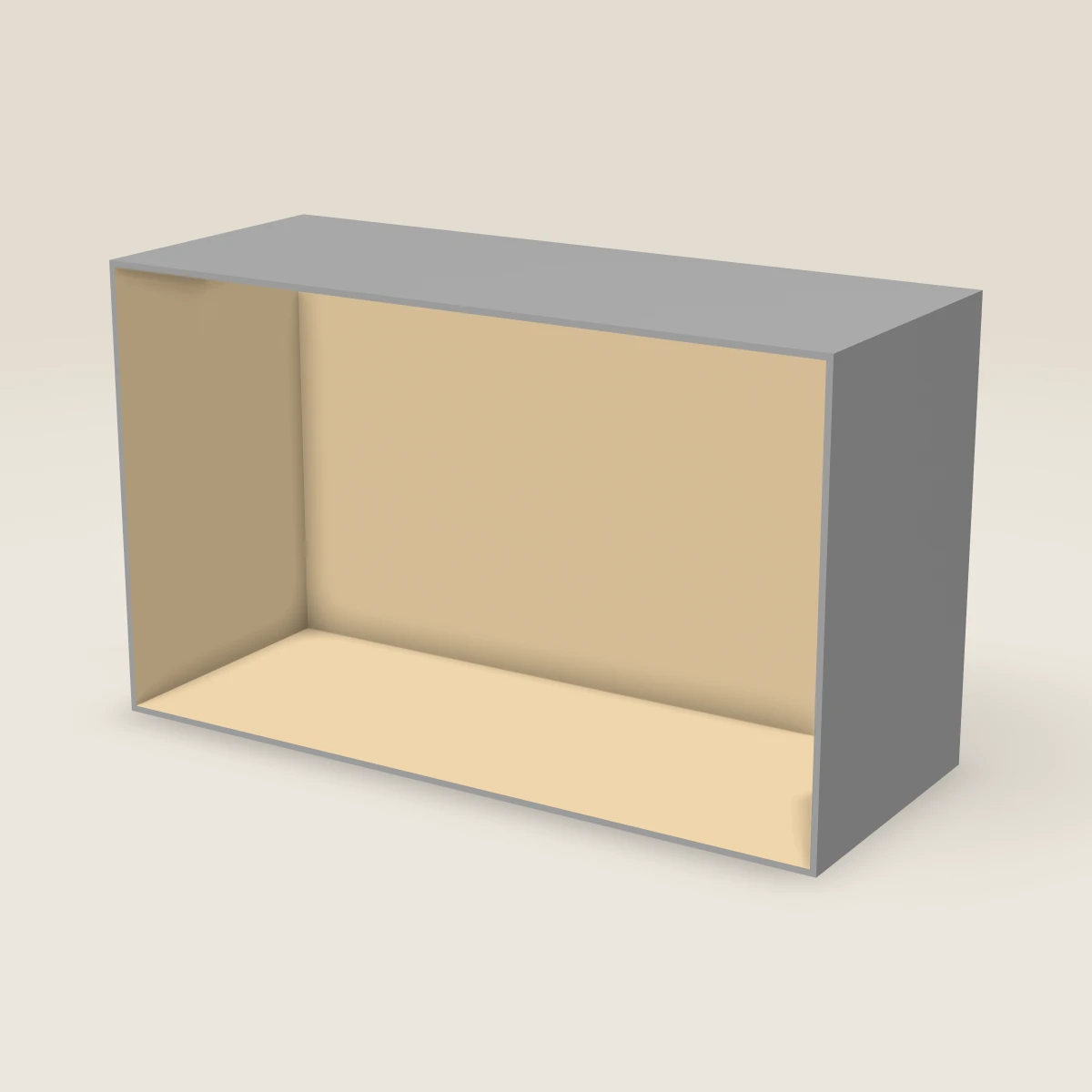 30" Wall Microwave Shelf Cabinet — 18" High, 3D picture
