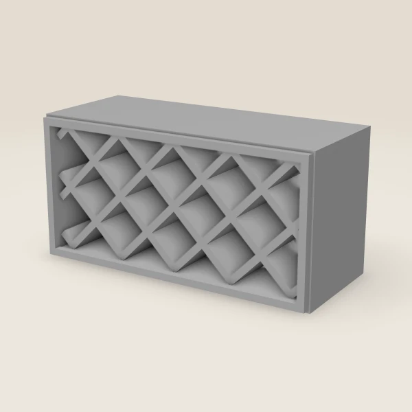30" Wall Wine Rack — 15" High, 3D picture