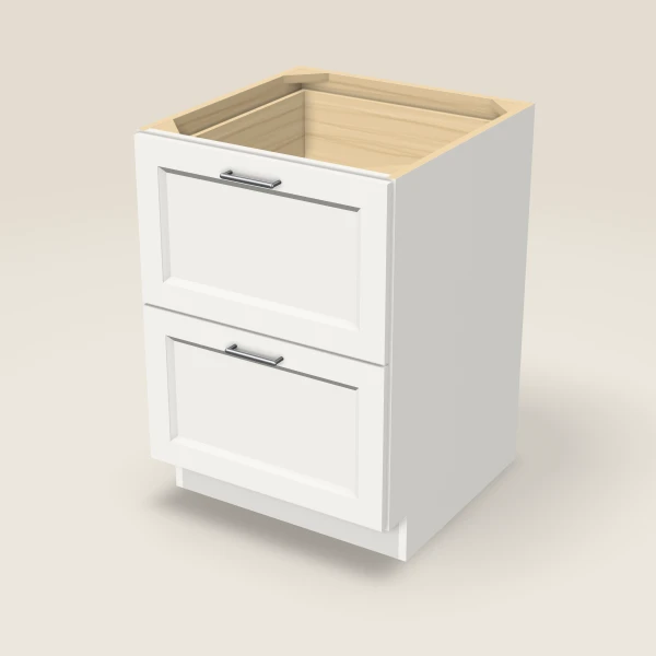 24" Two Drawer Base Cabinet, 3D picture