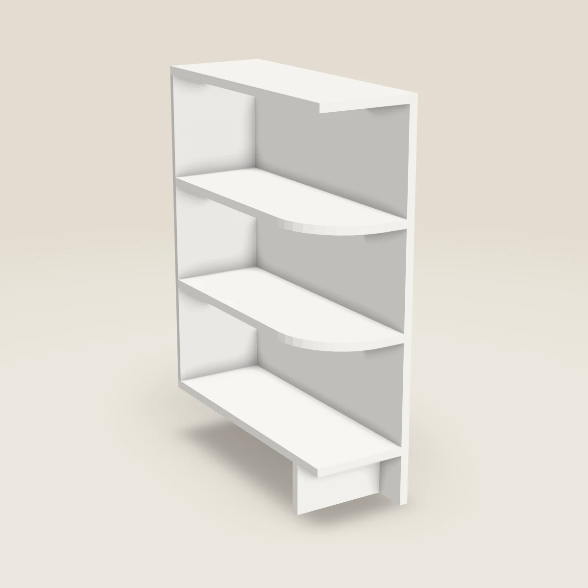 9" Base End Shelf, 3D picture