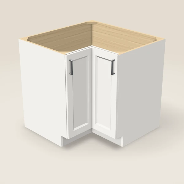 36" Base Corner Diagonal Lazy Susan Cabinet, 3D picture