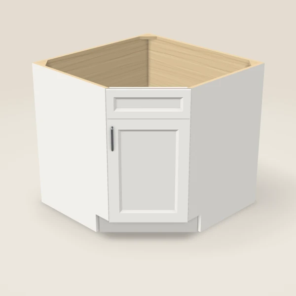 36" Base Corner Diagonal Sink Cabinet, 3D picture