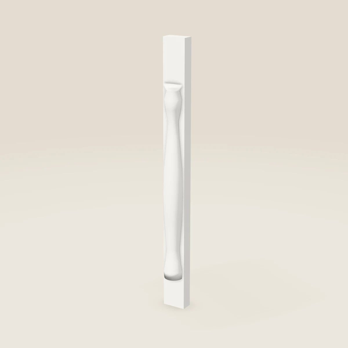 Columna torneada de 34½", imagen en 3D