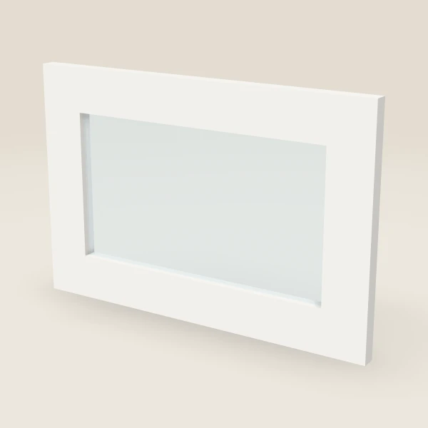 Puerta de vidrio para gabinete de pared de 18", imagen en 3D