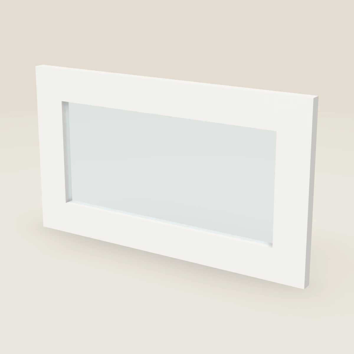 Puerta de vidrio para gabinete de pared de 21" — 12" de alto, imagen en 3D