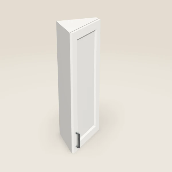 12" Wall Angle Corner Cabinet — 36" High, 3D picture