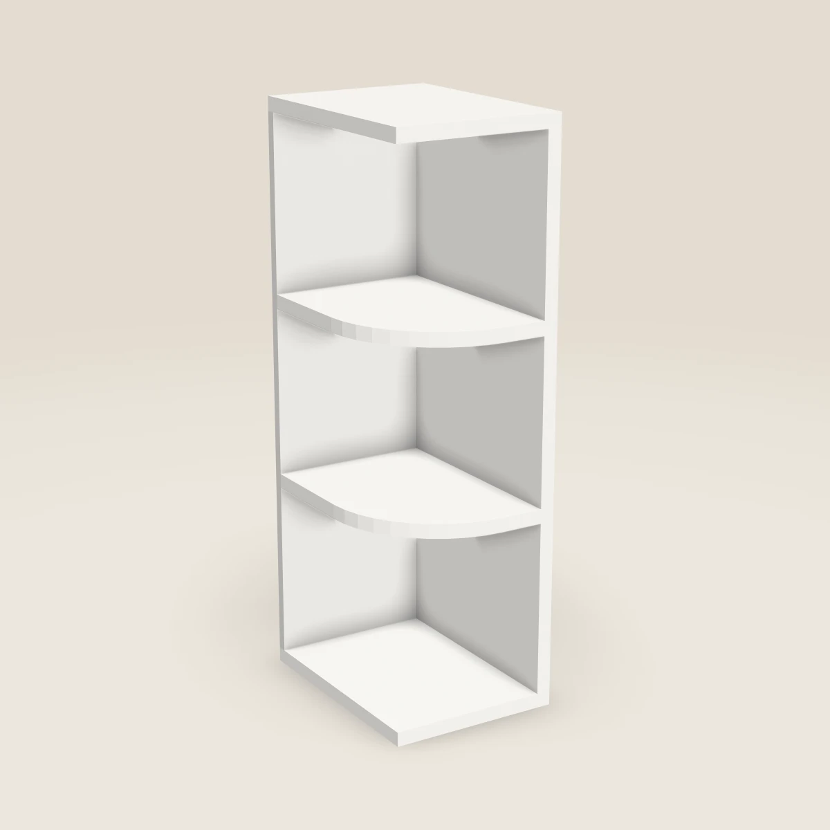 9" Wall End Shelf Cabinet — 30" High, 3D picture