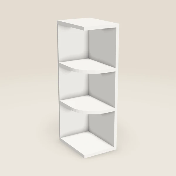 9" Wall End Shelf Cabinet — 30" High, 3D picture