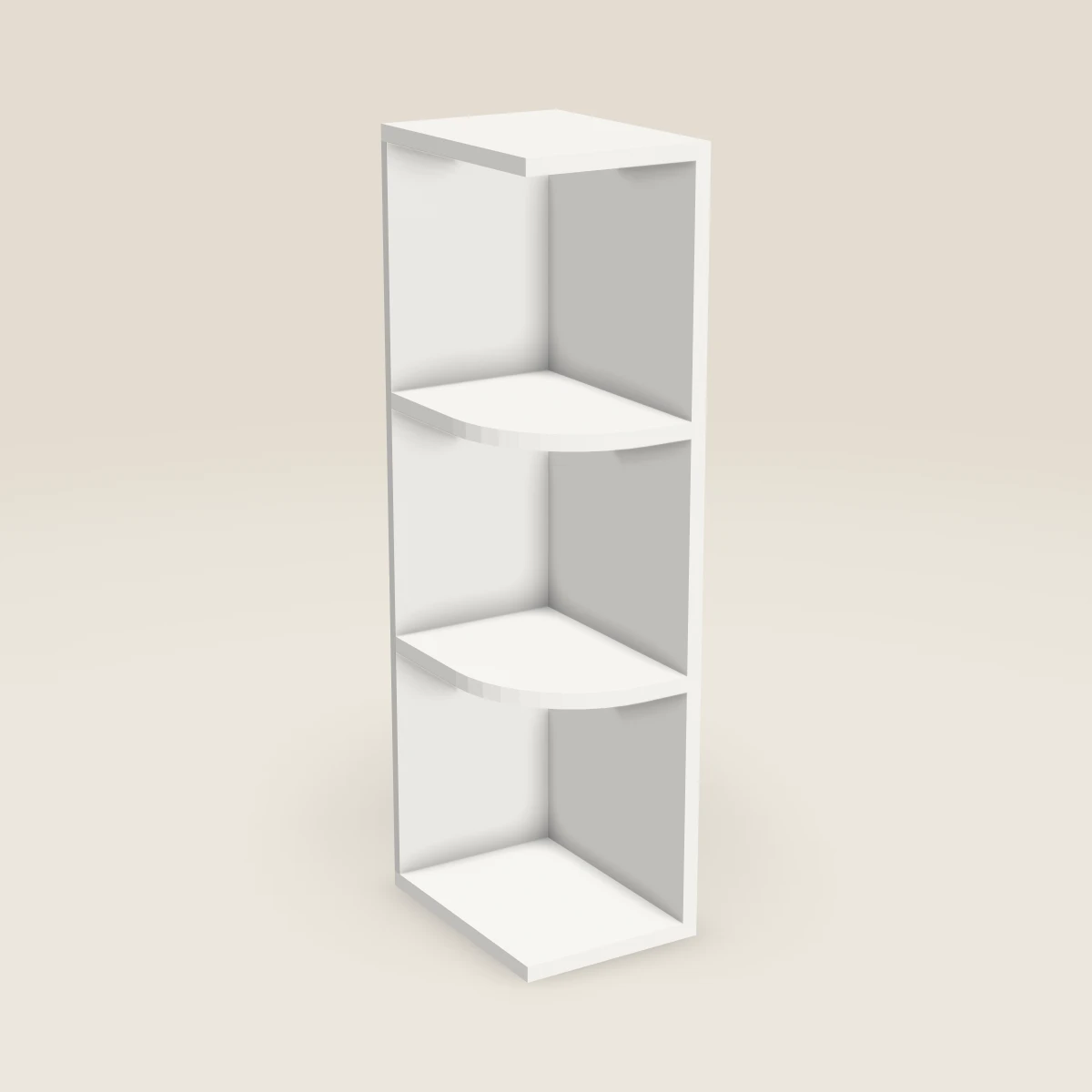 9" Wall End Shelf Cabinet — 36" High, 3D picture