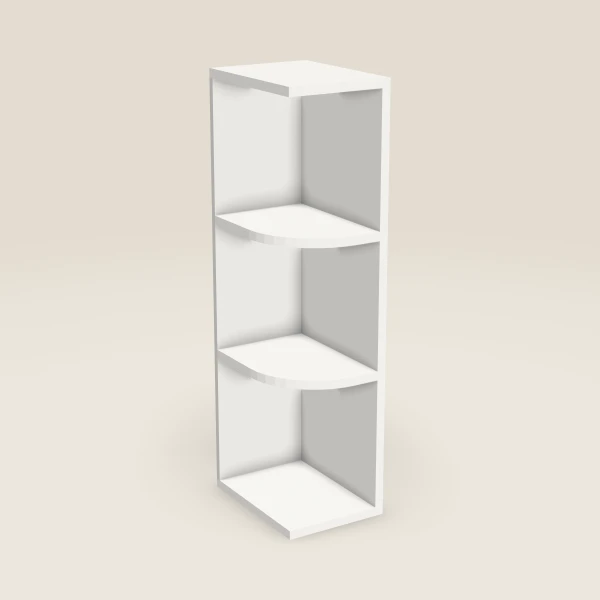 9" Wall End Shelf Cabinet — 36" High, 3D picture
