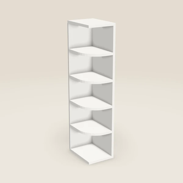 9" Wall End Shelf Cabinet — 42" High, 3D picture