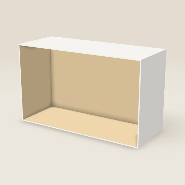 30" Wall Microwave Shelf Cabinet — 18" High, 3D picture