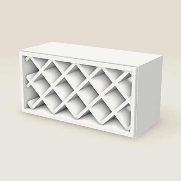30" Wall Wine Rack — 15" High, 3D picture