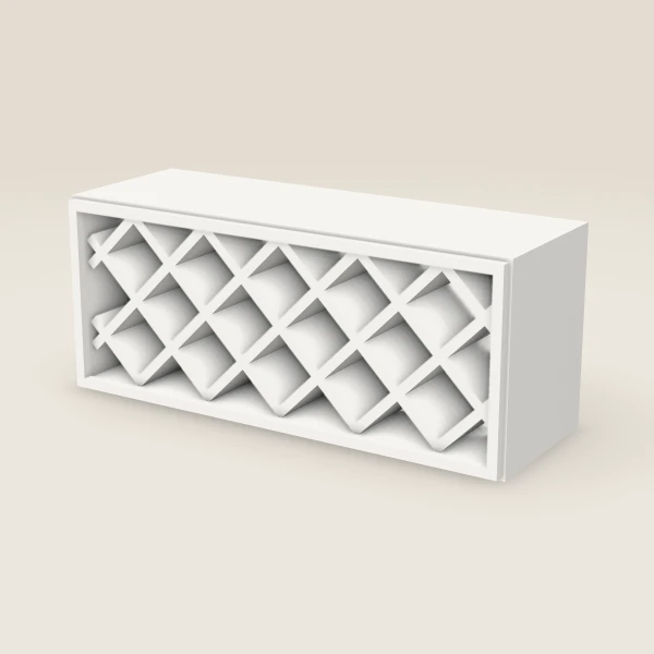 36" Wall Wine Rack — 15" High, 3D picture