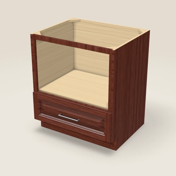 30" Base Microwave Cabinet, 3D picture