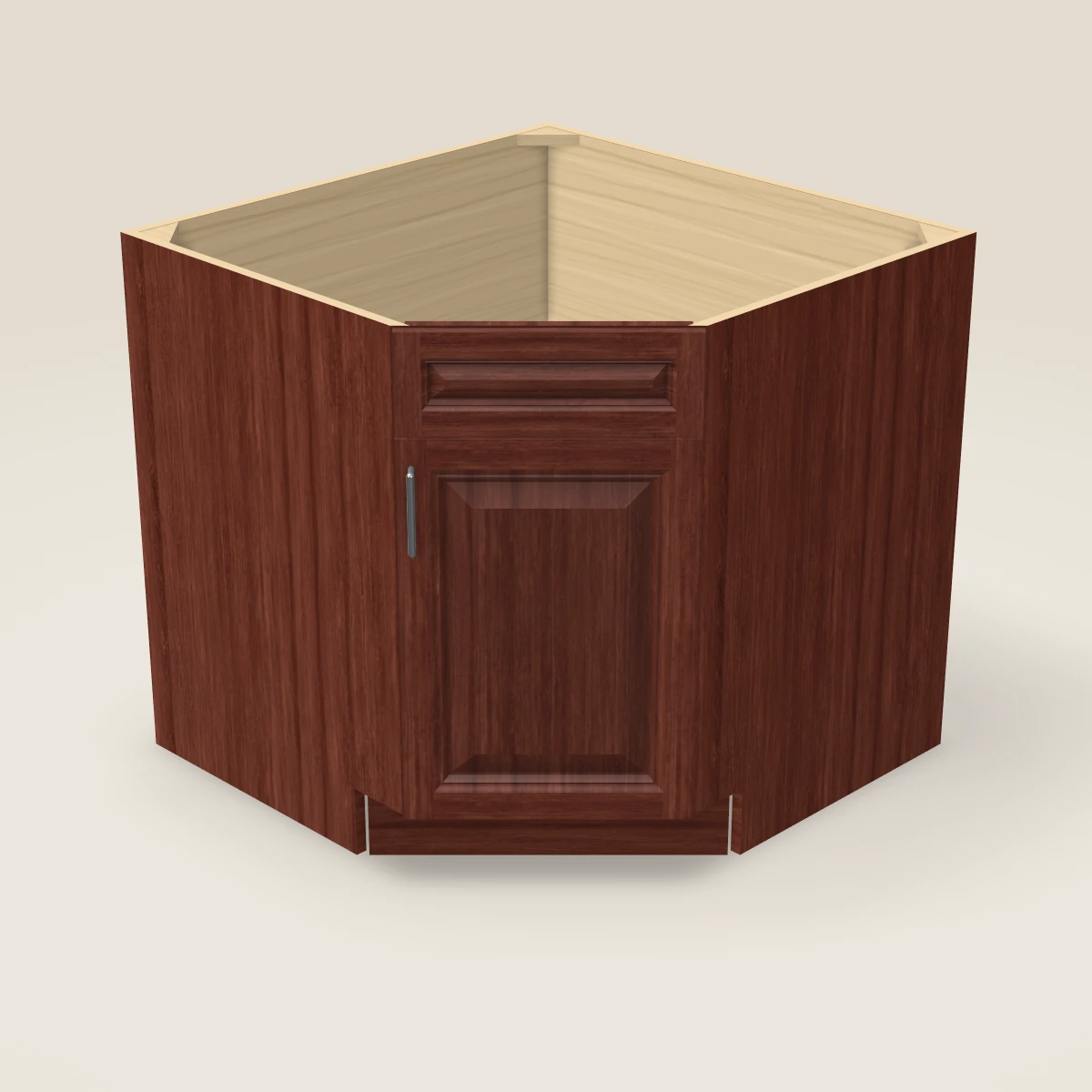 36" Base Corner Diagonal Sink Cabinet, 3D picture